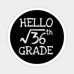 Hello 6th grade Square Root of 36 math Teacher Magnet